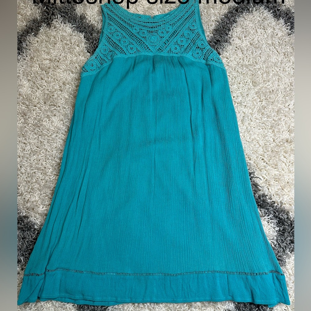 Blue Teal Sleeveless Dress size medium